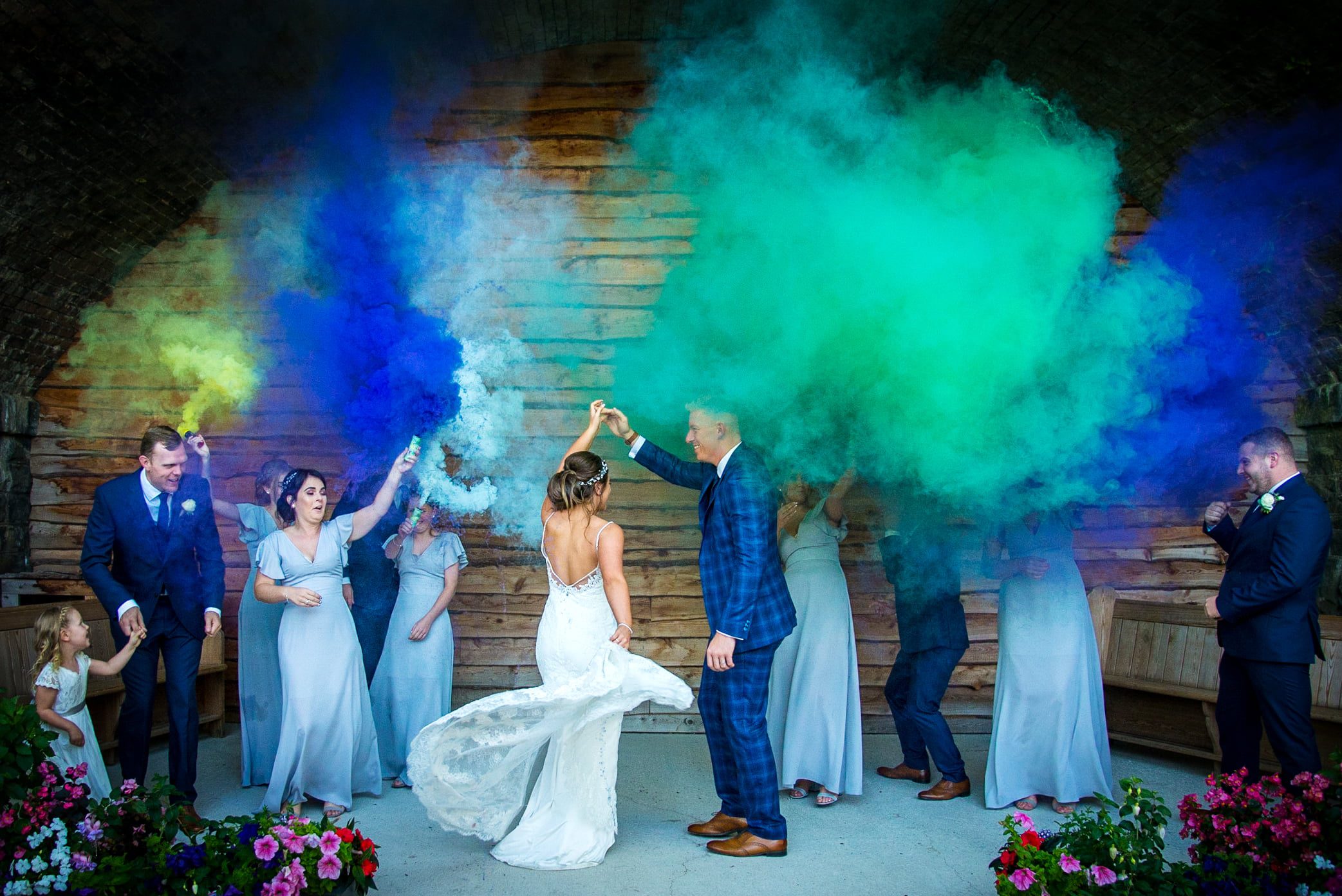 Probably the most ‘of-the-moment’ shot of the season; Smokebombs photography by Stacey Oliver Photography