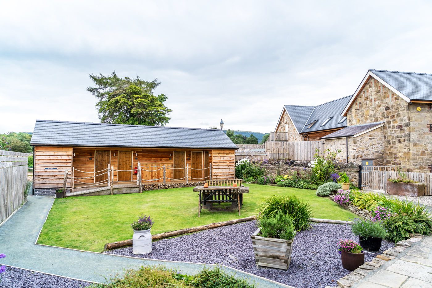 Glamping lodges, guest accommodation - Tower Hill Barns, North Wales